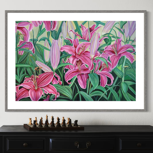 Lily Garden, Giclee Print, 16 x 24 Unframed