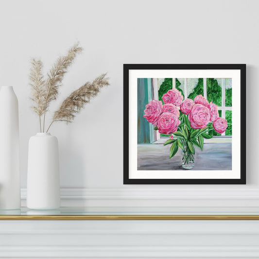 Peony Perfection, Giclee Print 12 x 12, Unframed