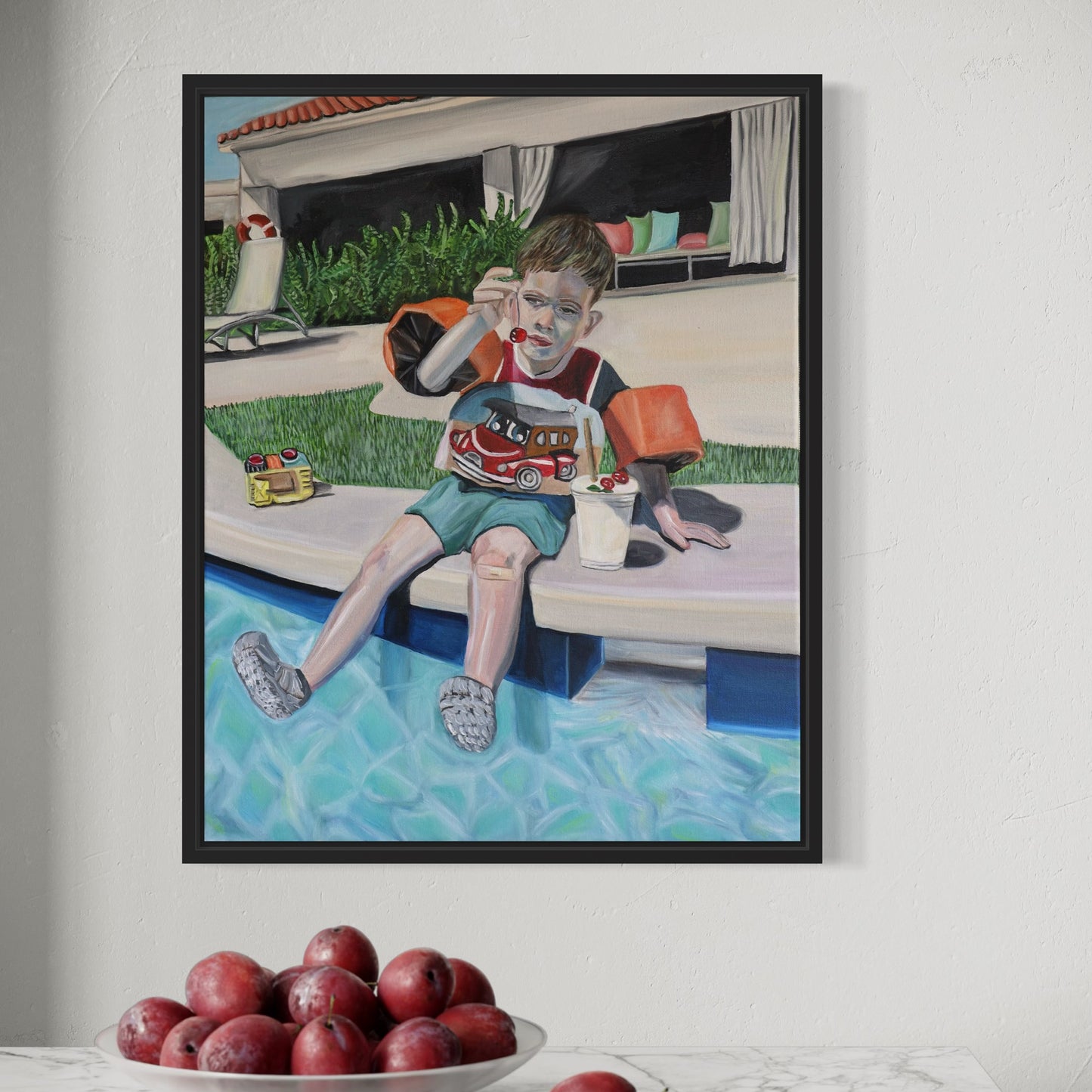 "Floatie Days and Band-Aids" Oil on Canvas, 16 x 20