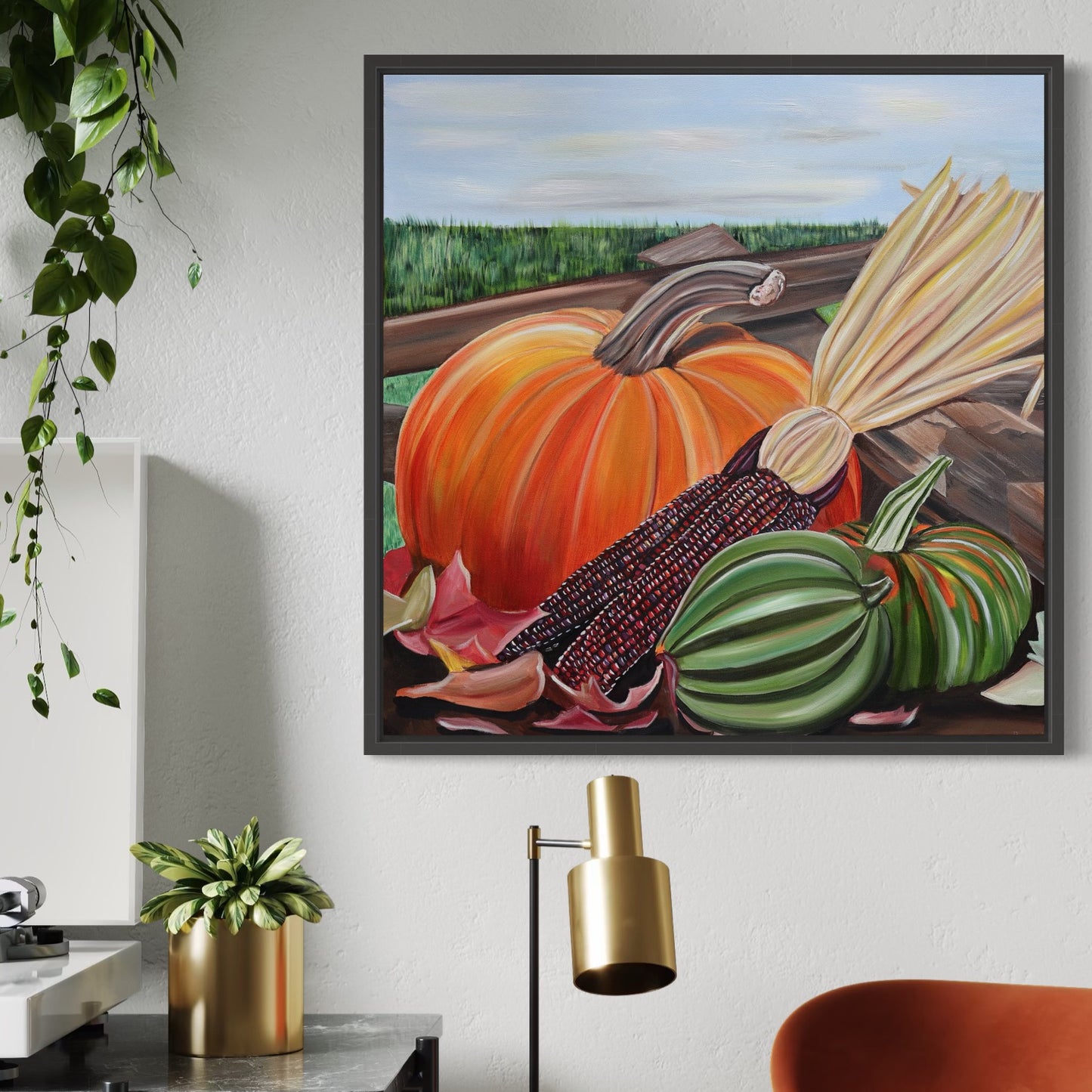 "Harvest Gathering", Oil on Canvas, 20 x 20