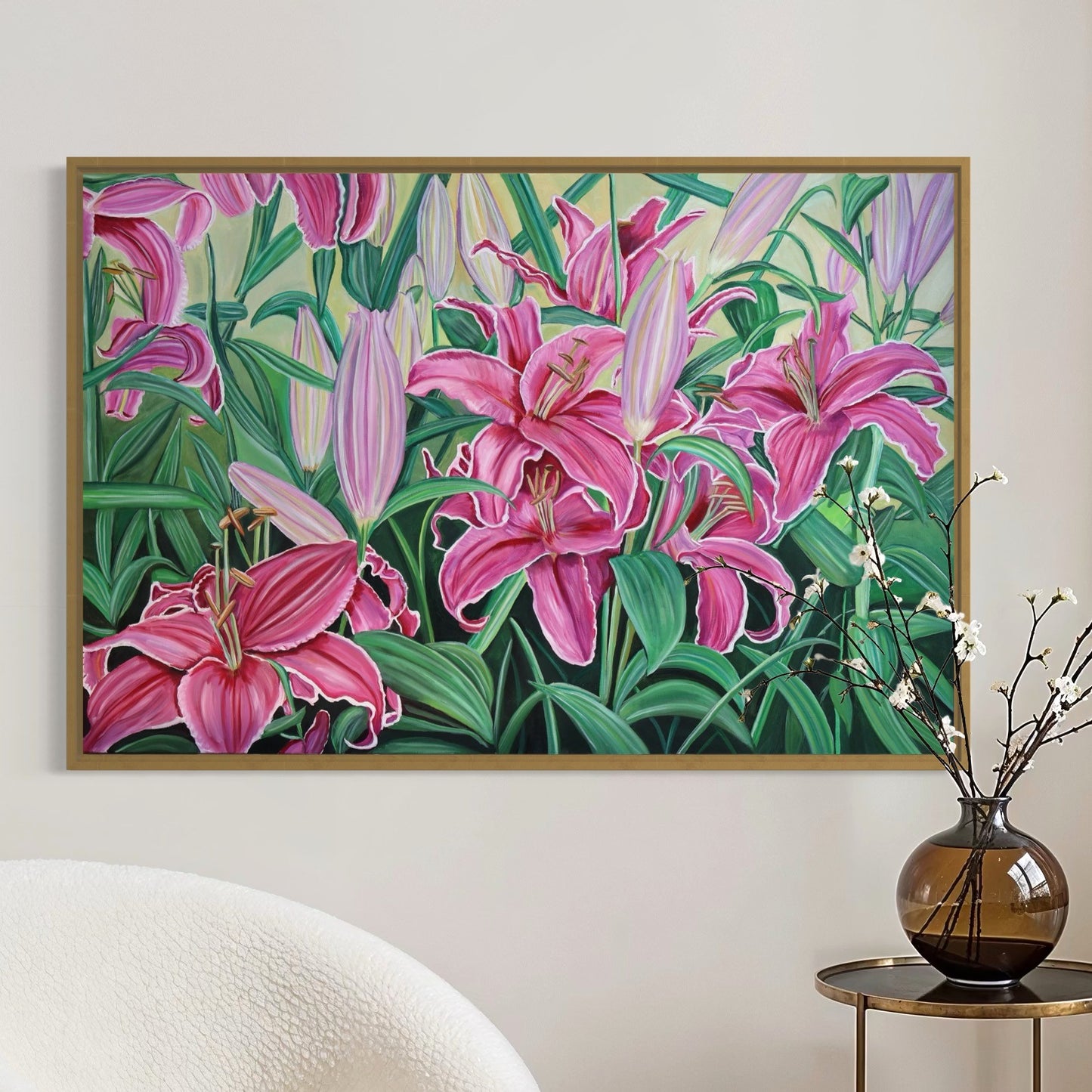 "Lily Garden" Oil on Canvas, 24 x 36