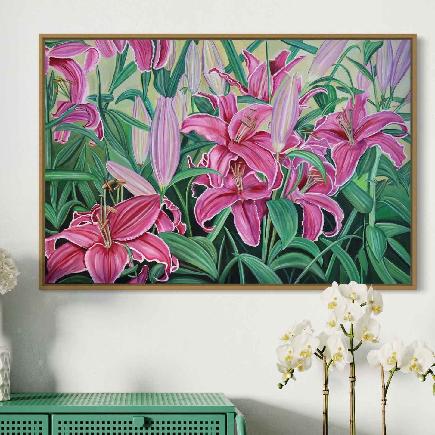 "Lily Garden" Oil on Canvas, 24 x 36
