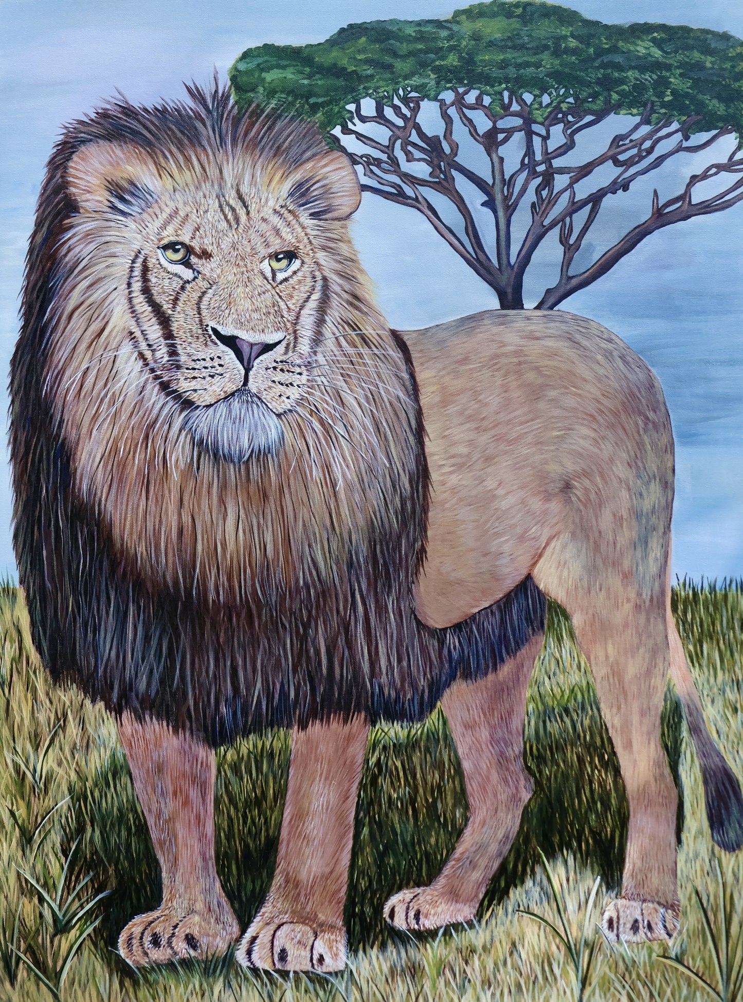 "Like a Lion" Acrylic on Canvas, 30 x 40