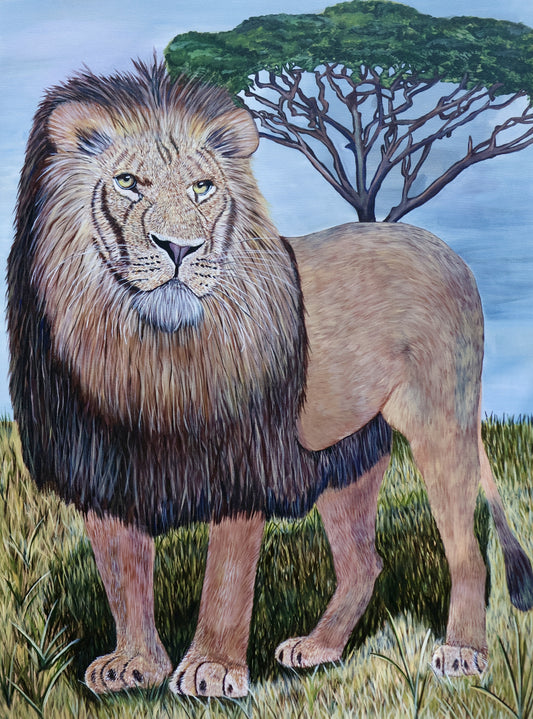"Like a Lion" Acrylic on Canvas, 30 x 40