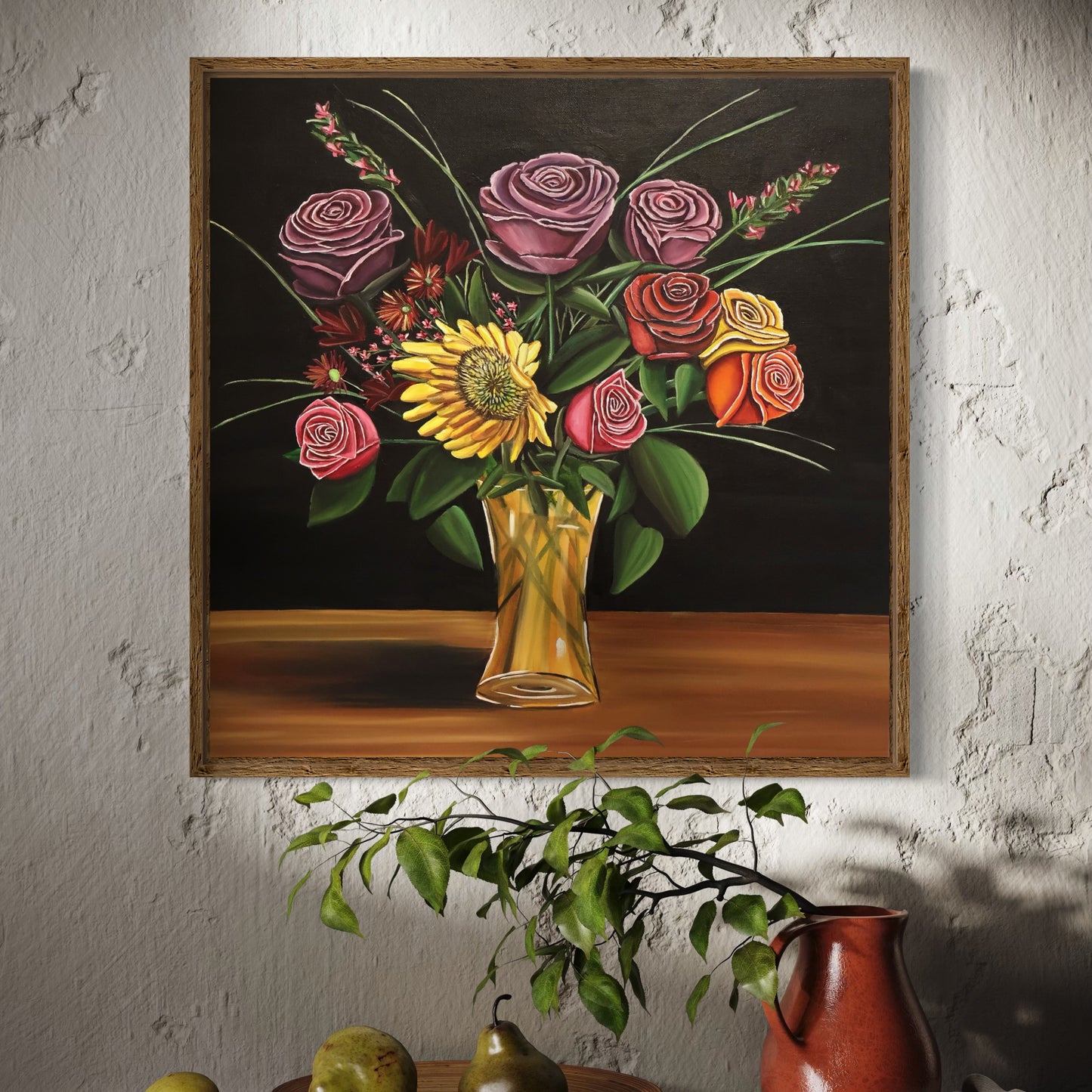 "Lovely Bouquet", Oil on Canvas, 20 x 20