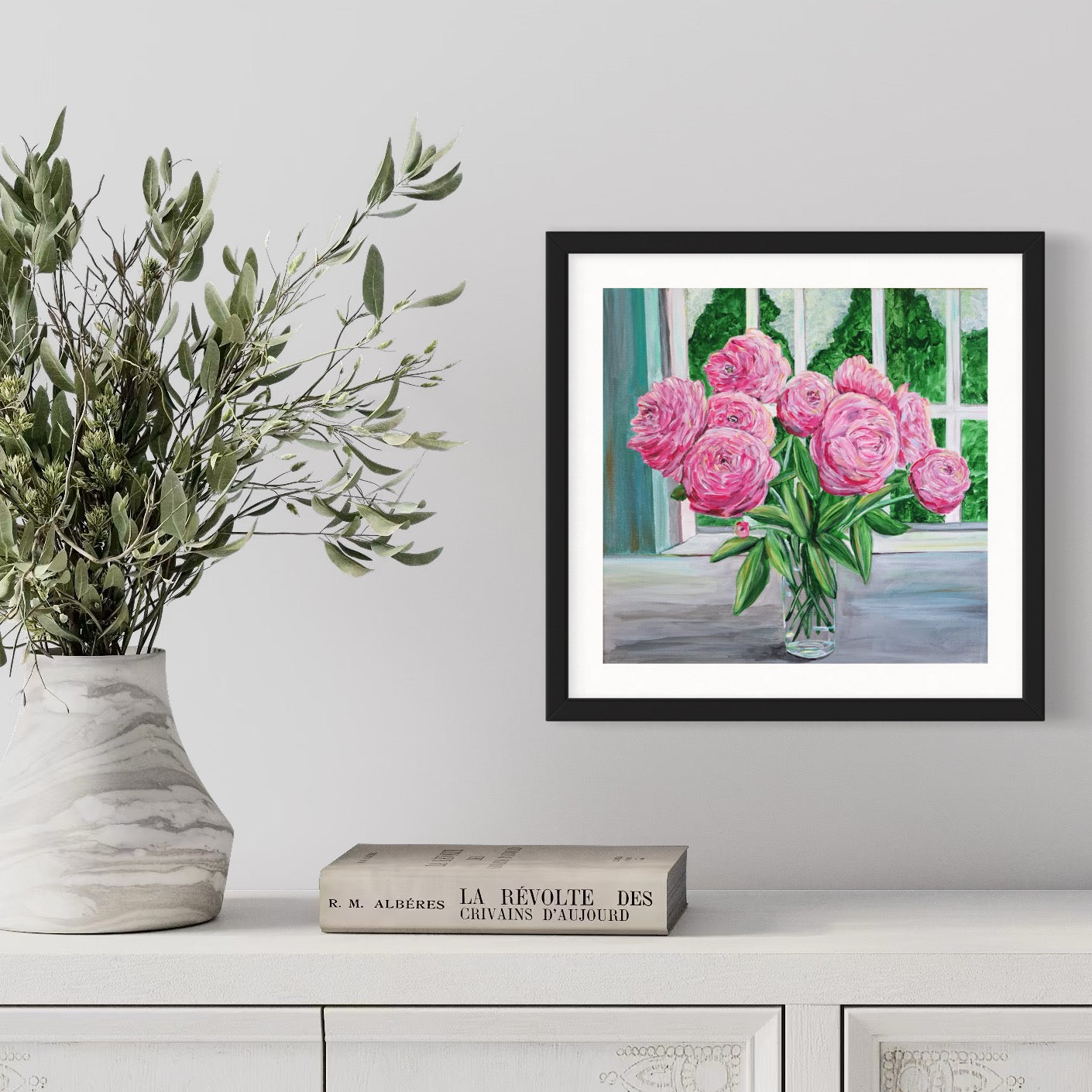 Peony Perfection, Giclee Print 12 x 12, Unframed